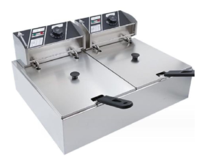 Friteuse Électrique Professionnelle Double Bac Inox