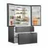 1Plan de travail 2@4x Réfrigérateur haier side by side 4 portes french door 100L noir HS26FSNAAA
