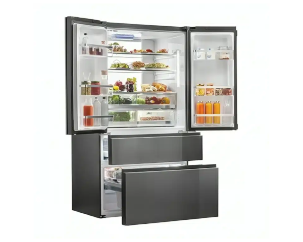 1Plan de travail 2@4x Réfrigérateur haier side by side 4 portes french door 100L noir HS26FSNAAA