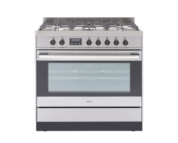 22Plan de travail 1@4x CUISINIERE HAIER 5 feux avec chaleur tournante HOR90S9MSX1