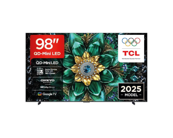 TCL 98C6K 98" QD-Mini LED TV, 4K HDR 1000nits, Smart TV avec Google TV