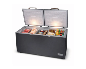 CONGELATEUR HORIZONTAL ENDURO 580 LITRES DOUBLE BATTANTS COULEUR GRIS FONCE