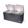 CONGELATEUR HORIZONTAL 700 LITRES DOUBLE BATTANTS COULEUR GRIS
