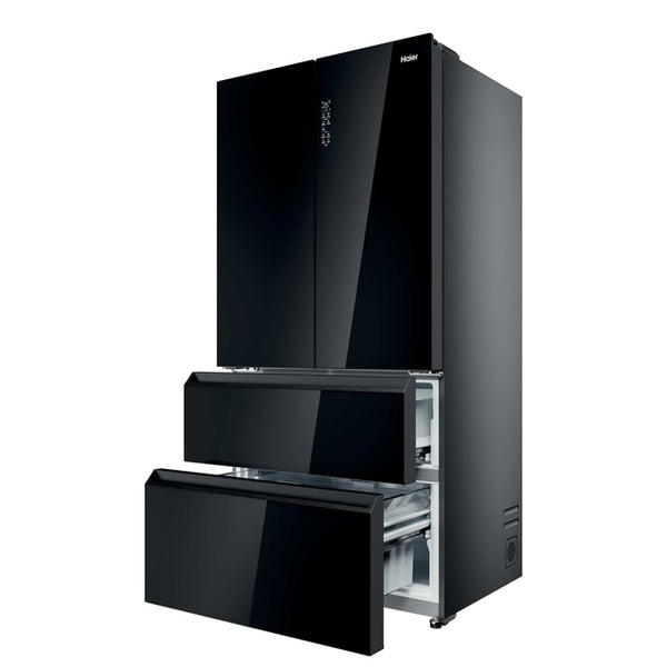 REFRIGERATEUR CONGELATEUR HAIER MULTIPORTES SERIE F90 HFR79F19DFGB(UK) VERRE INOX 703 LITRES