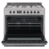 hor90s9msx1-front-on-door-open-mug-833-dp-68af47a2c50d4502836581 CUISINIERE HAIER 5 feux avec chaleur tournante HOR90S9MSX1